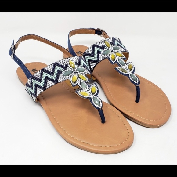 Mixit Shoes Beaded Rhinestone Sandals Nwt Poshmark